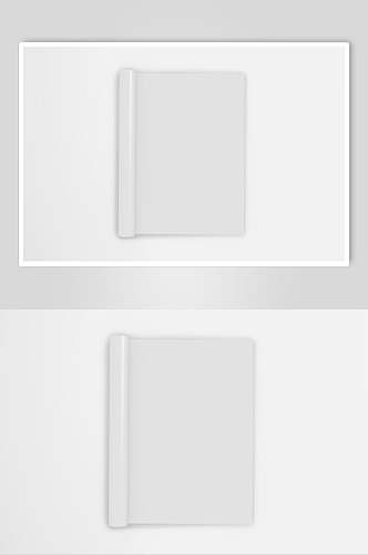书本灰白大气创意书籍画册贴图样机