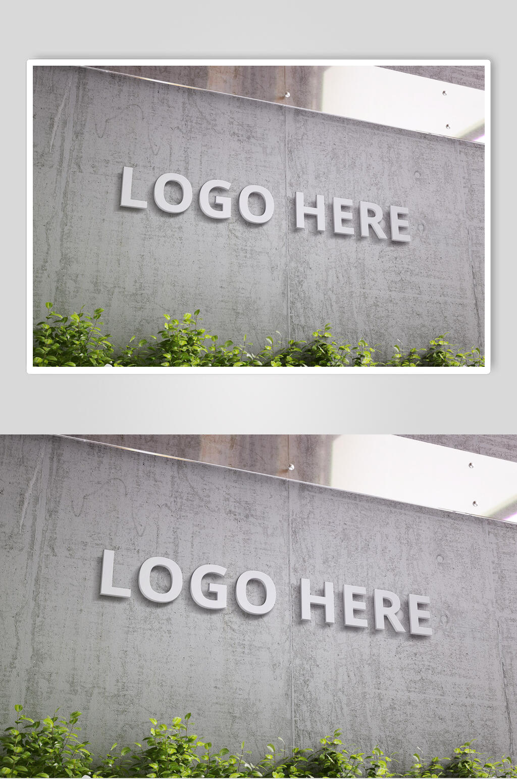 草地灰色大气创意户外标志logo样机素材