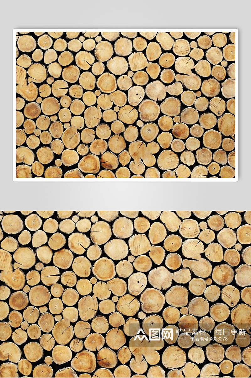 高端大气实心棕色圆木桩木纹面图片素材