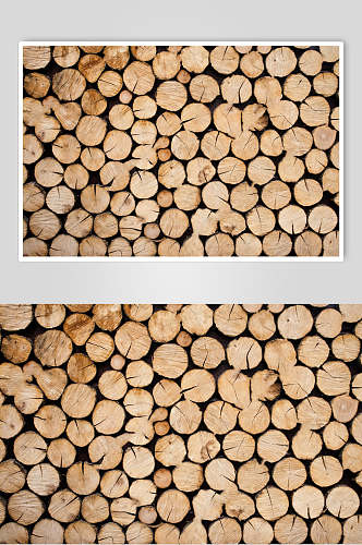 高端大气裂缝棕色圆木桩木纹面图片