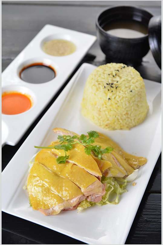 盐焗鸡盖浇饭高清图