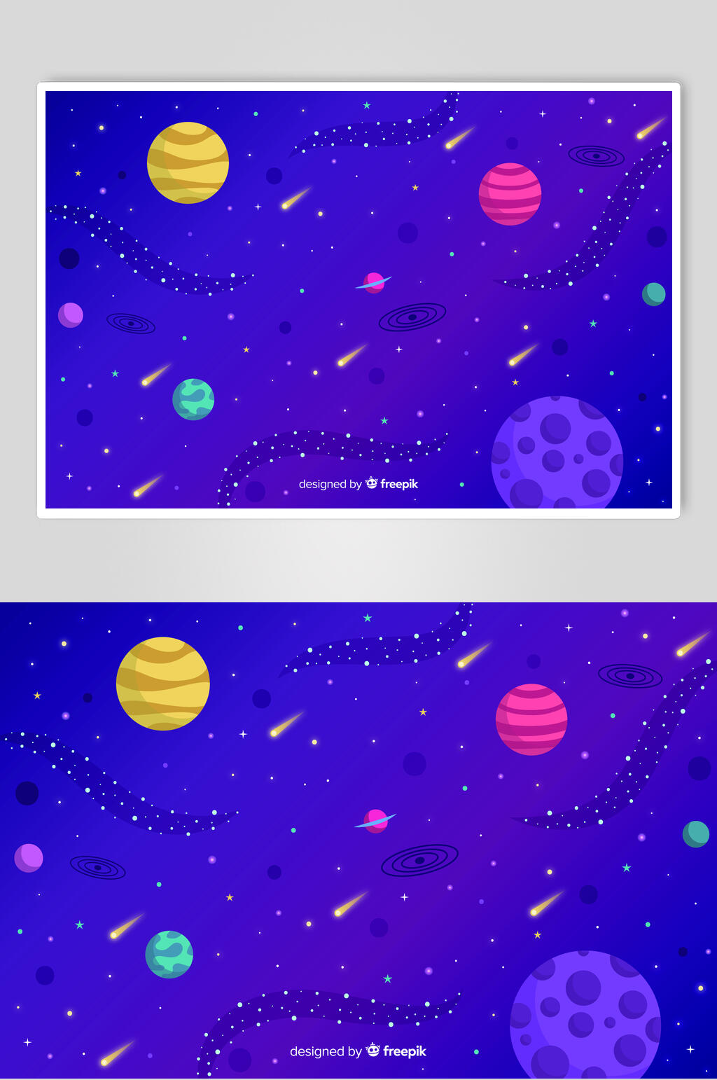 太空流星场景矢量素材素材