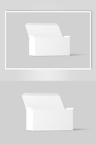 立体方形阴影灰白色包装盒样机