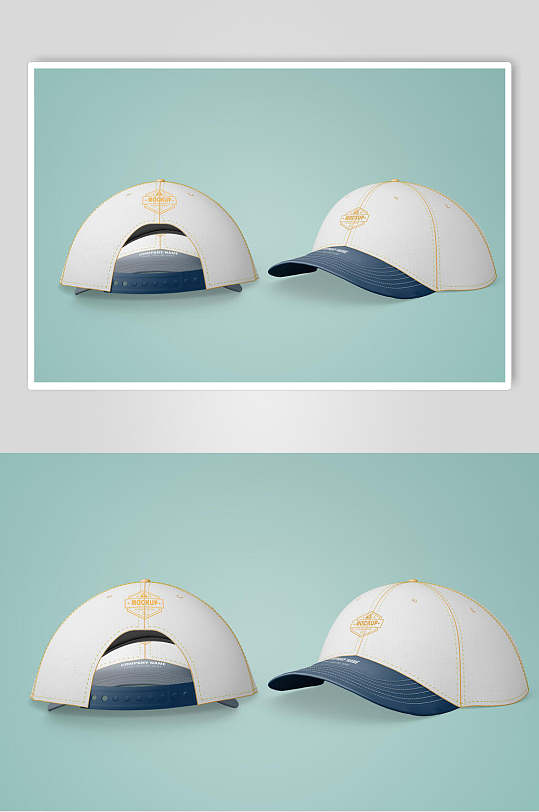 帽子绿色大气创意品牌vi设计样机