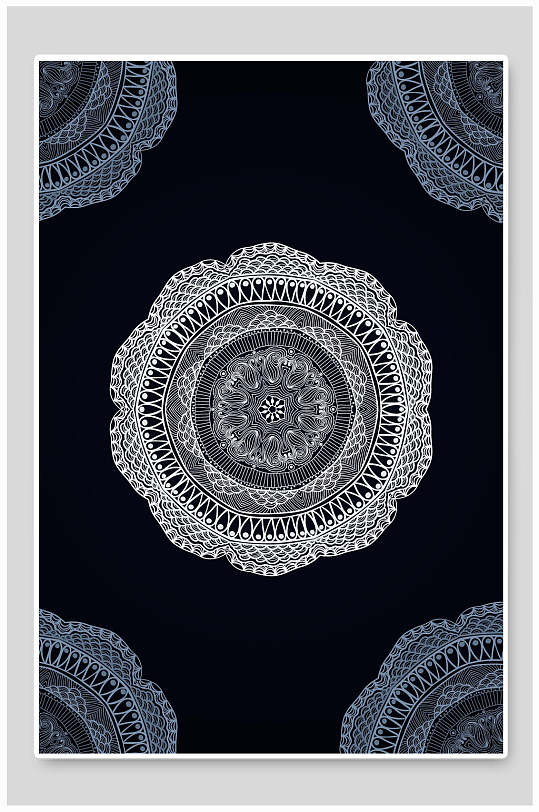 黑色高端创意线条简约国潮海报背景