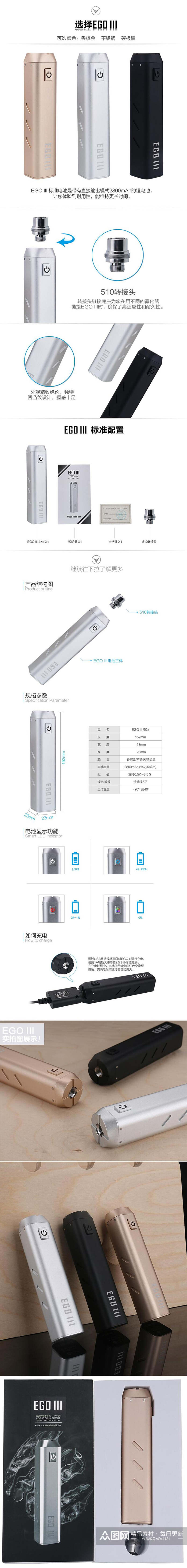 简约五金电器电商详情页素材