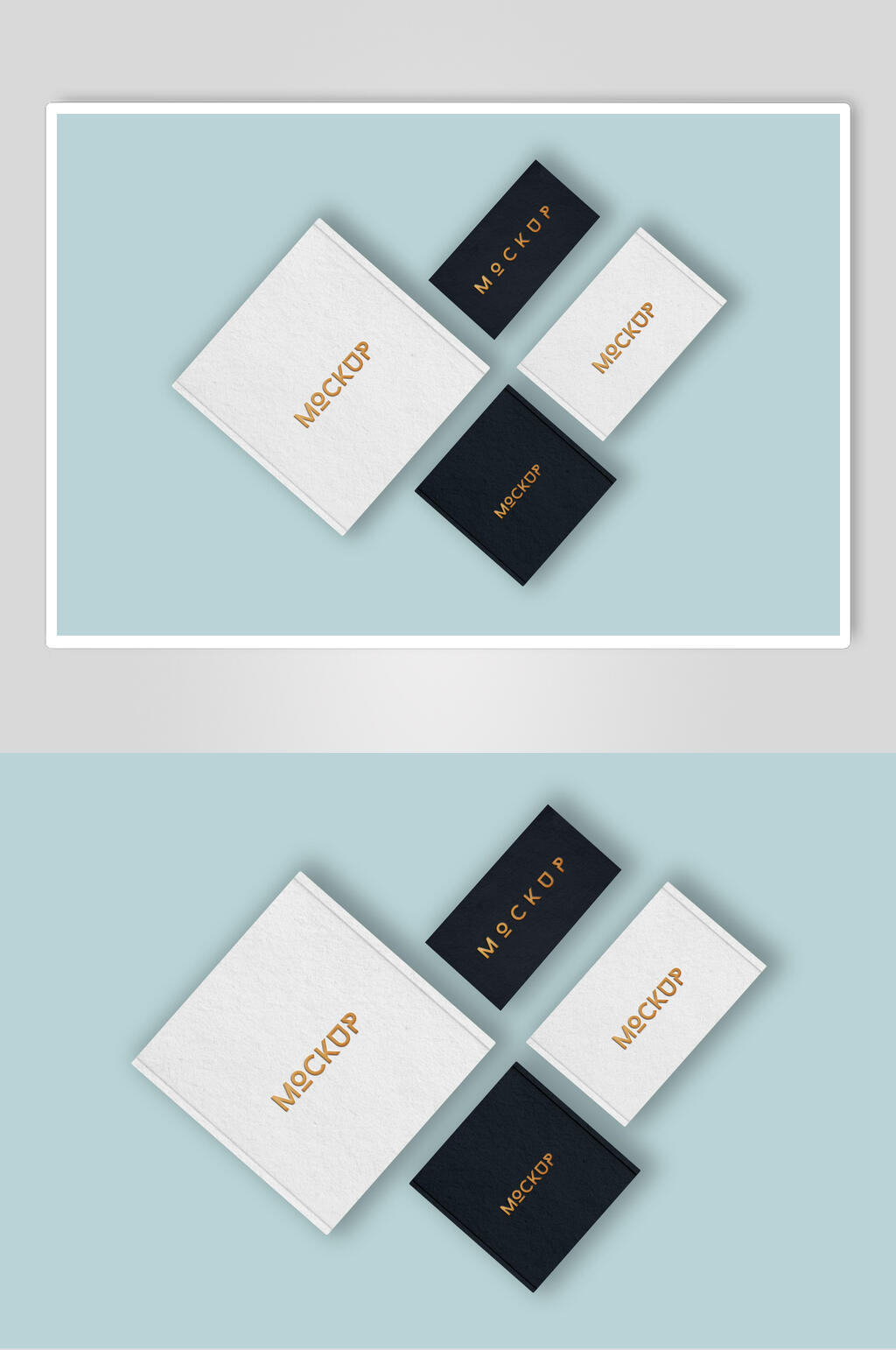 正方形英文字母LOGO设计样机素材