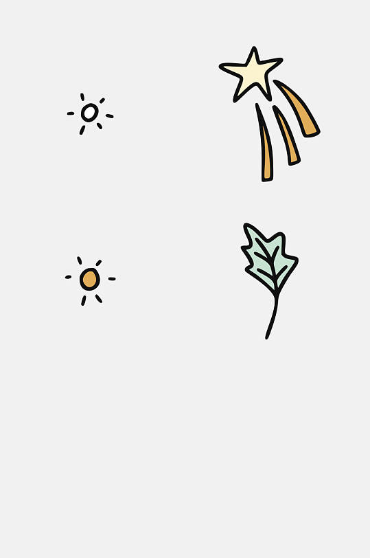 手绘星星卡通图案