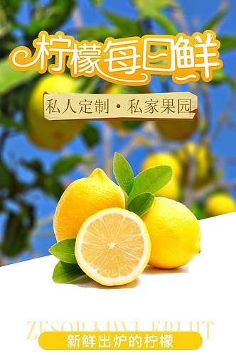柠檬每日鲜水果电商详情页