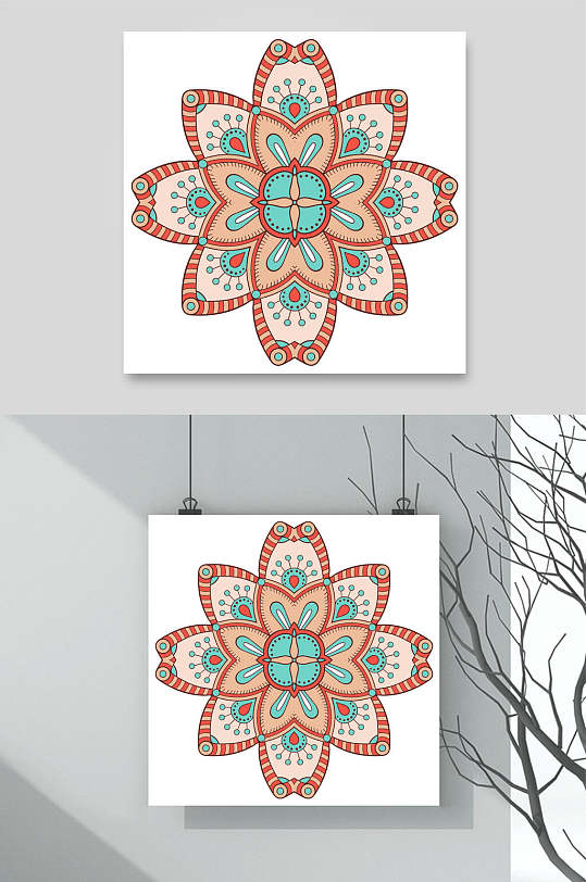 精美民族风曼陀罗花素材