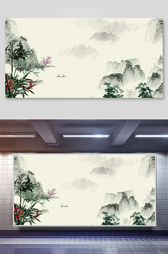 大气创意水墨话古典中国风背景