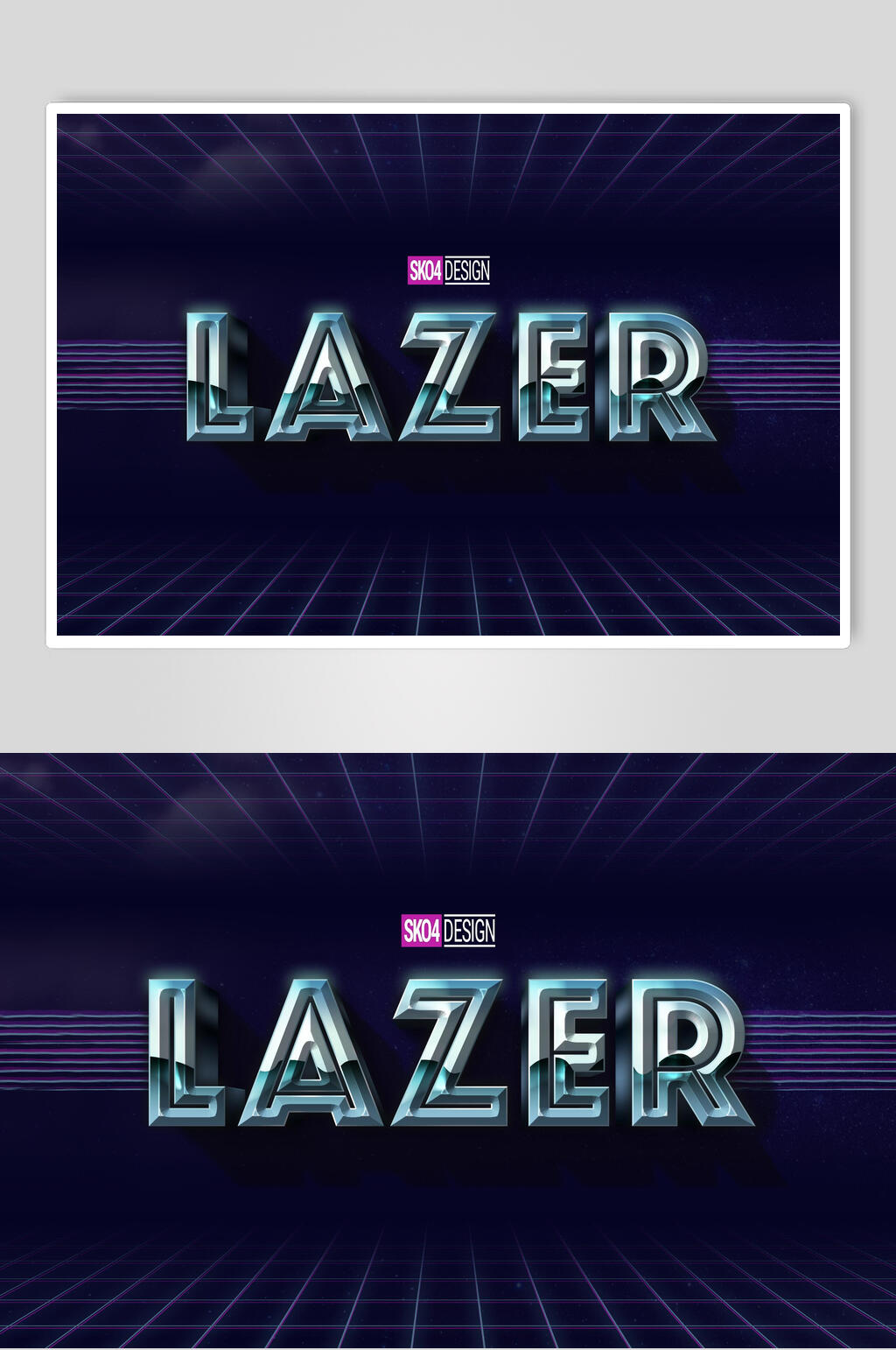 LAZER赛博朋克字体特效艺术字素材