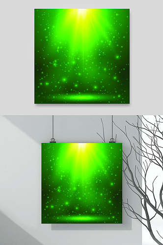 绿色魔术闪光灯背景矢量素材