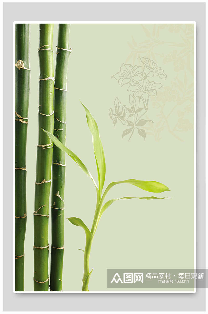 典雅大气花卉竹子古典中国风背景素材