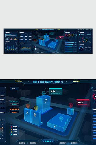 精美宽屏数据可视化UI设计