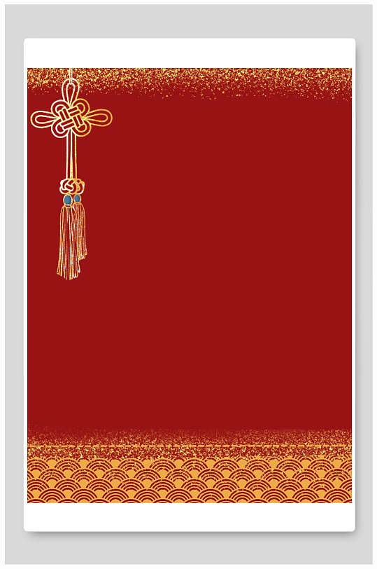 大气中国结红色喜庆新年背景