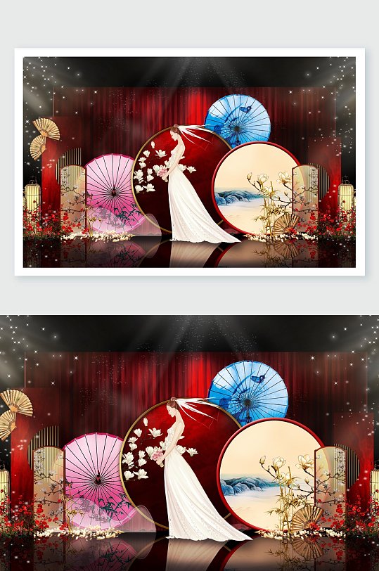 创意婚礼婚庆舞台舞美 婚礼布置-众图网