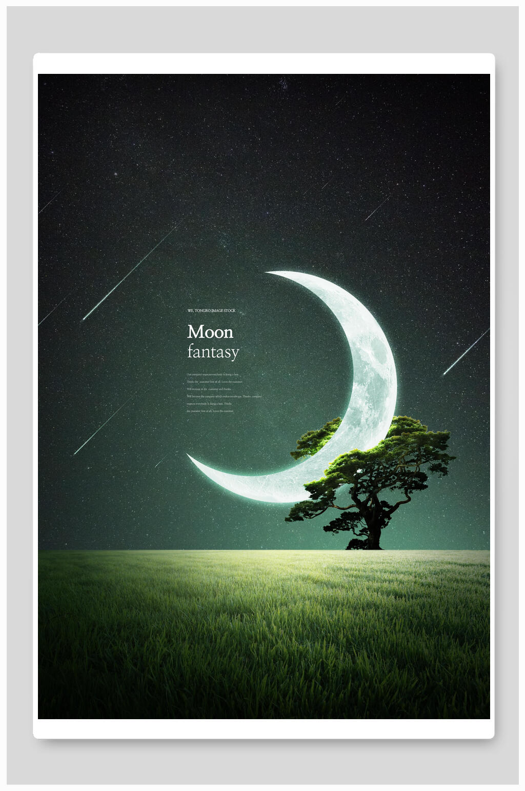月亮梦幻宇宙月球海报素材