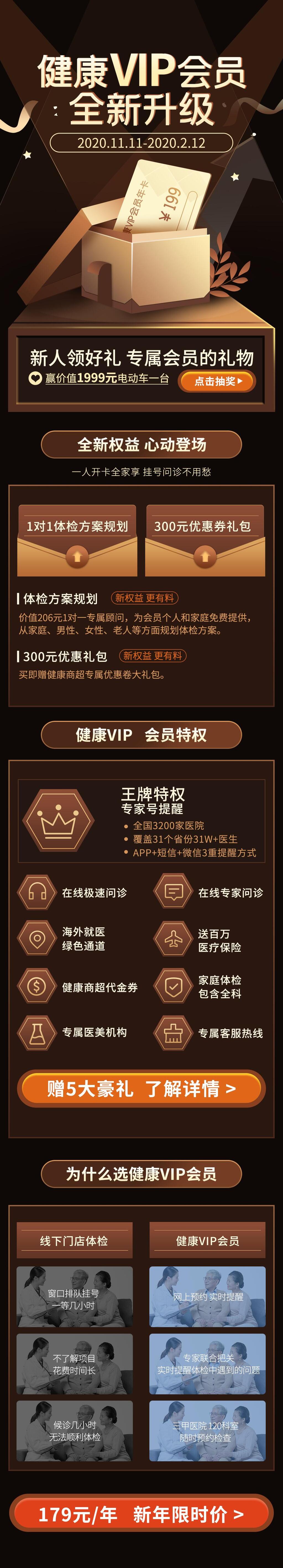 健康VIP会员全新升级H五长图素材