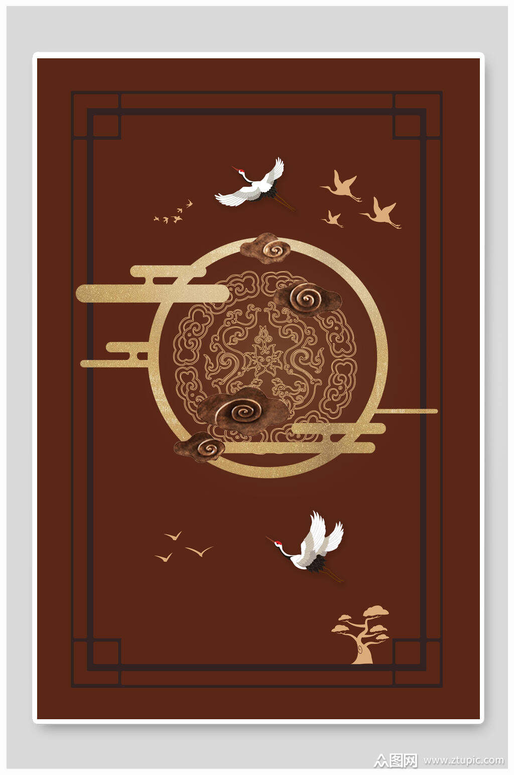 中国风国潮海报背景模板下载-编号4065409-众图网