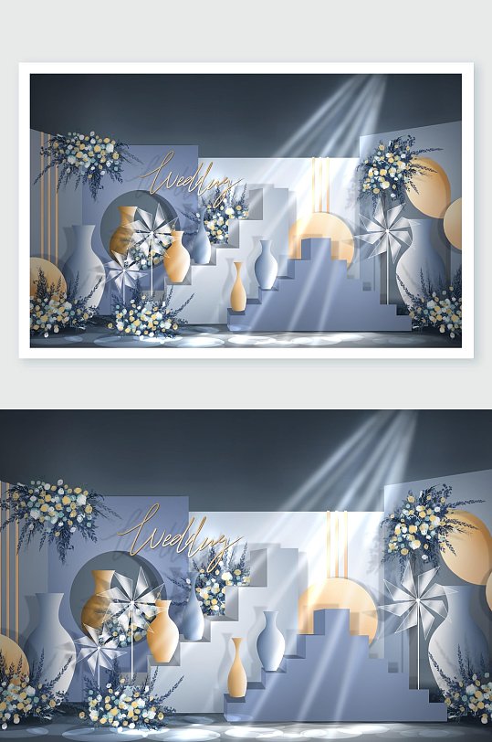 精美礼婚庆舞台舞美-众图网