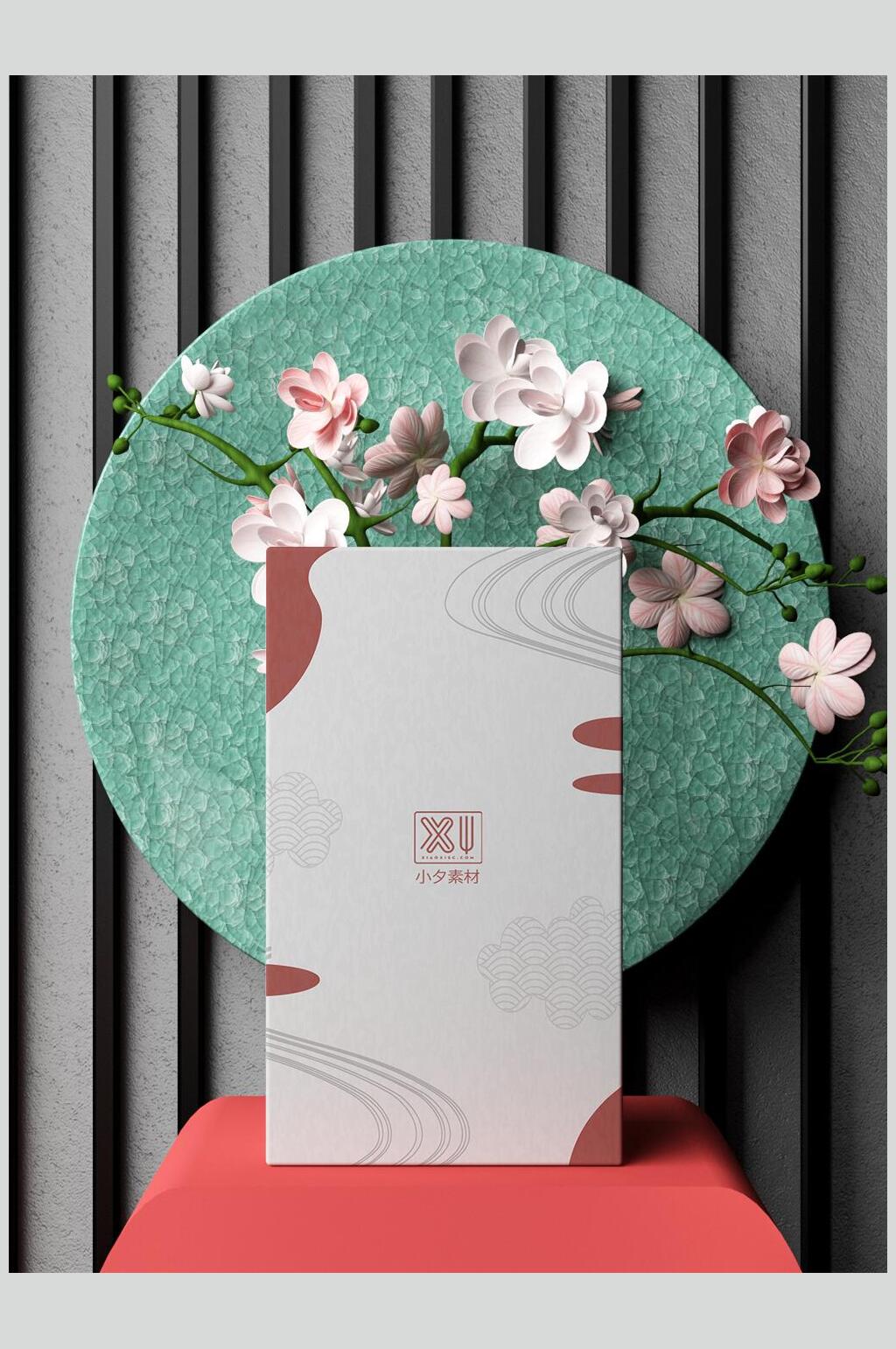 简约卡片中式文创产品VI样机素材