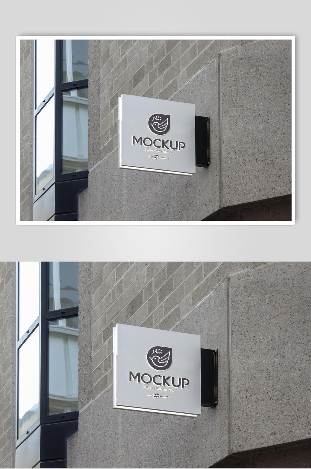 鸟英文字母标志LOGO展示样机素材