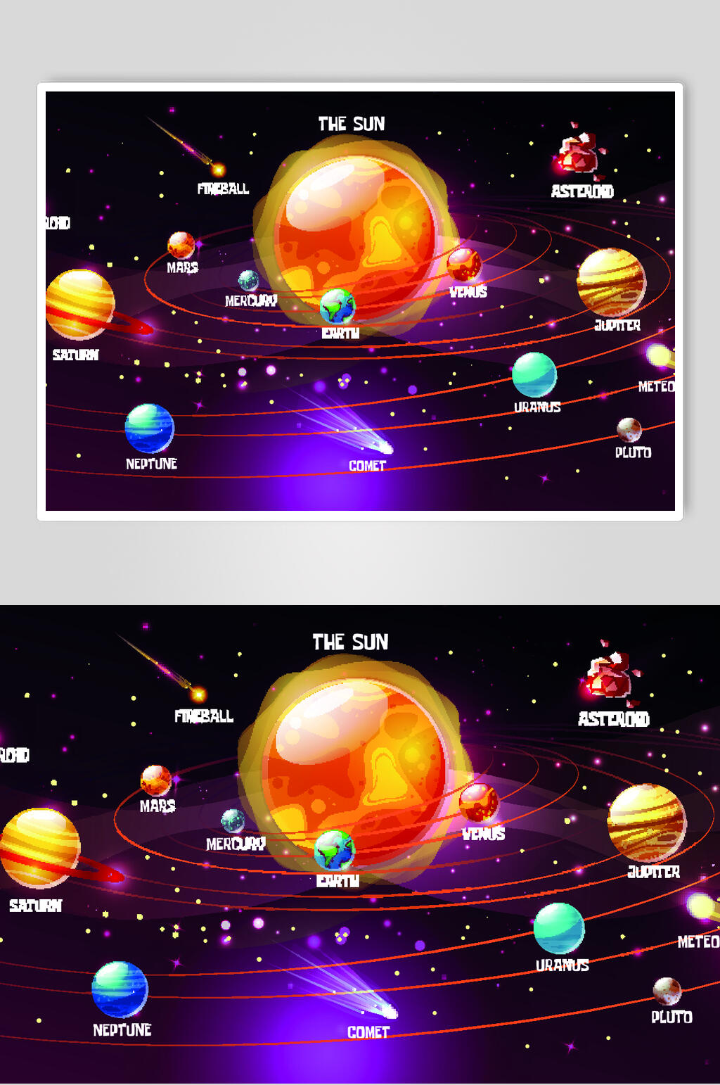 太空星球弧线矢量素材素材