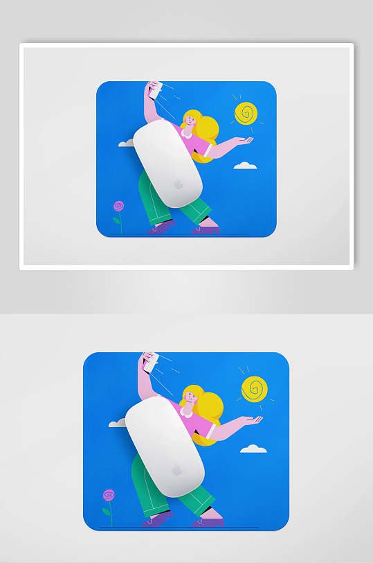 品牌设计鼠标垫卡通文创样机