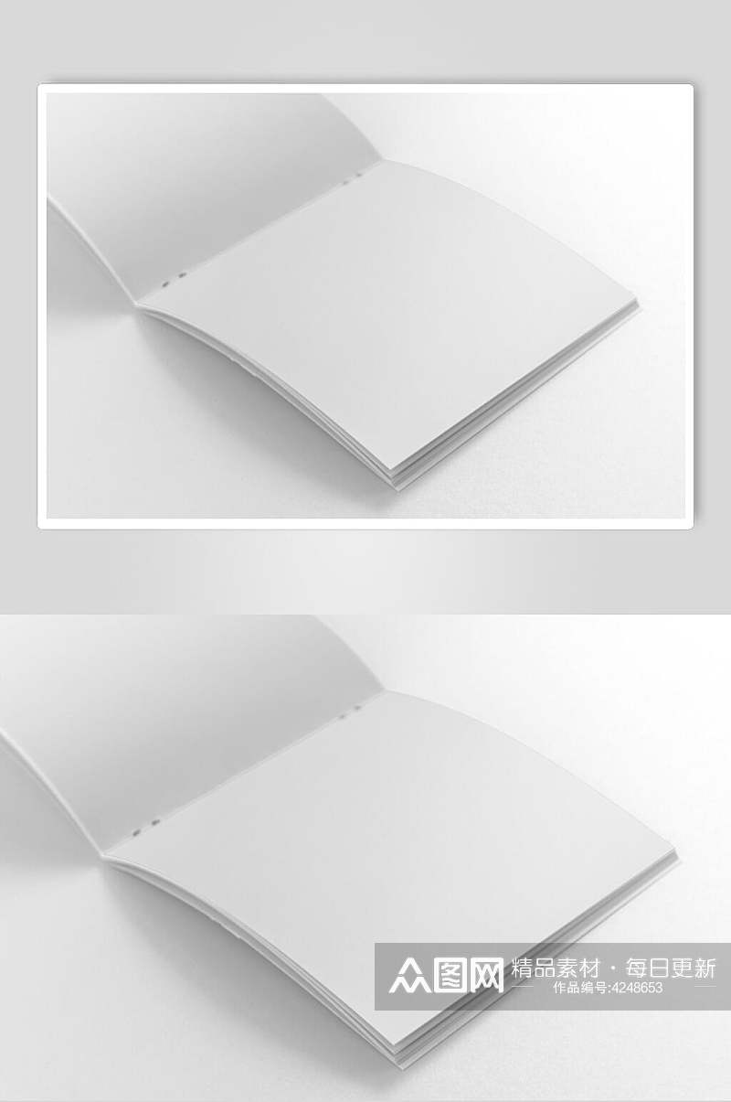 长方形阴影简约灰白色画册样机素材