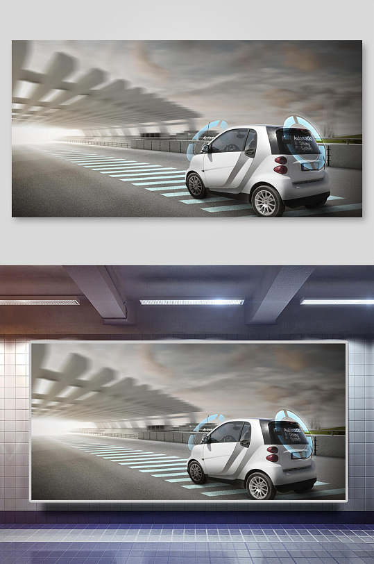 科技大气汽车无人驾驶人工智能背景