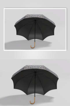 黑色太阳雨伞样机