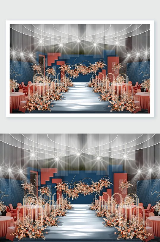 精美婚礼婚庆舞台舞美-众图网