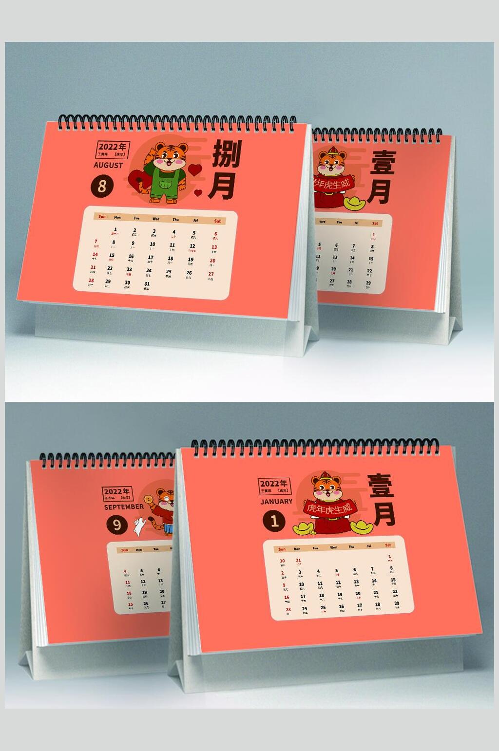 壹月数字圆圈虎年春节物料样机素材