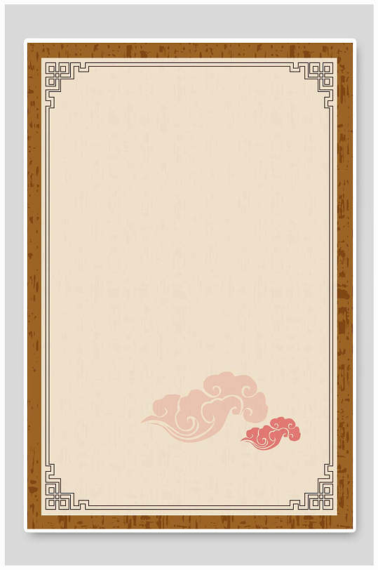 矢量素雅古风边框背景立即下载素雅灯笼兔子黄绿传统古典边框素材 小