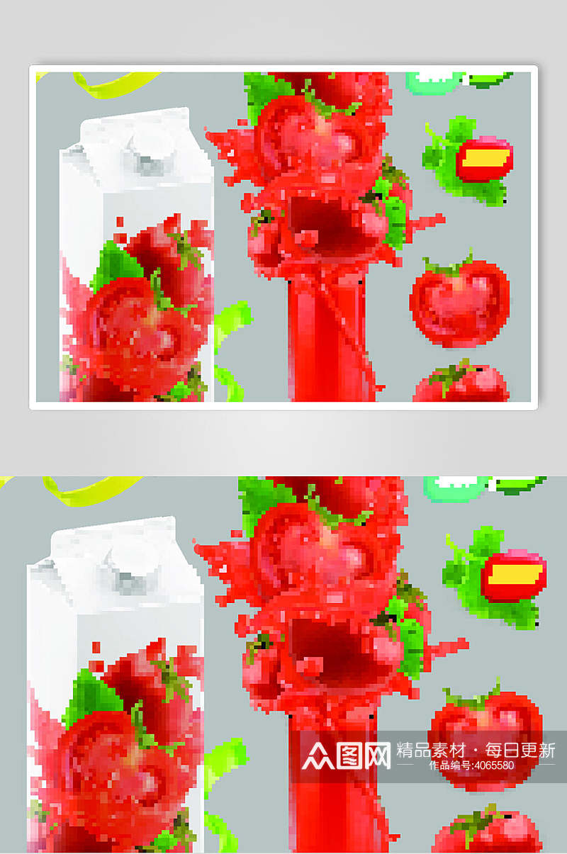 西红柿零食矢量素材素材