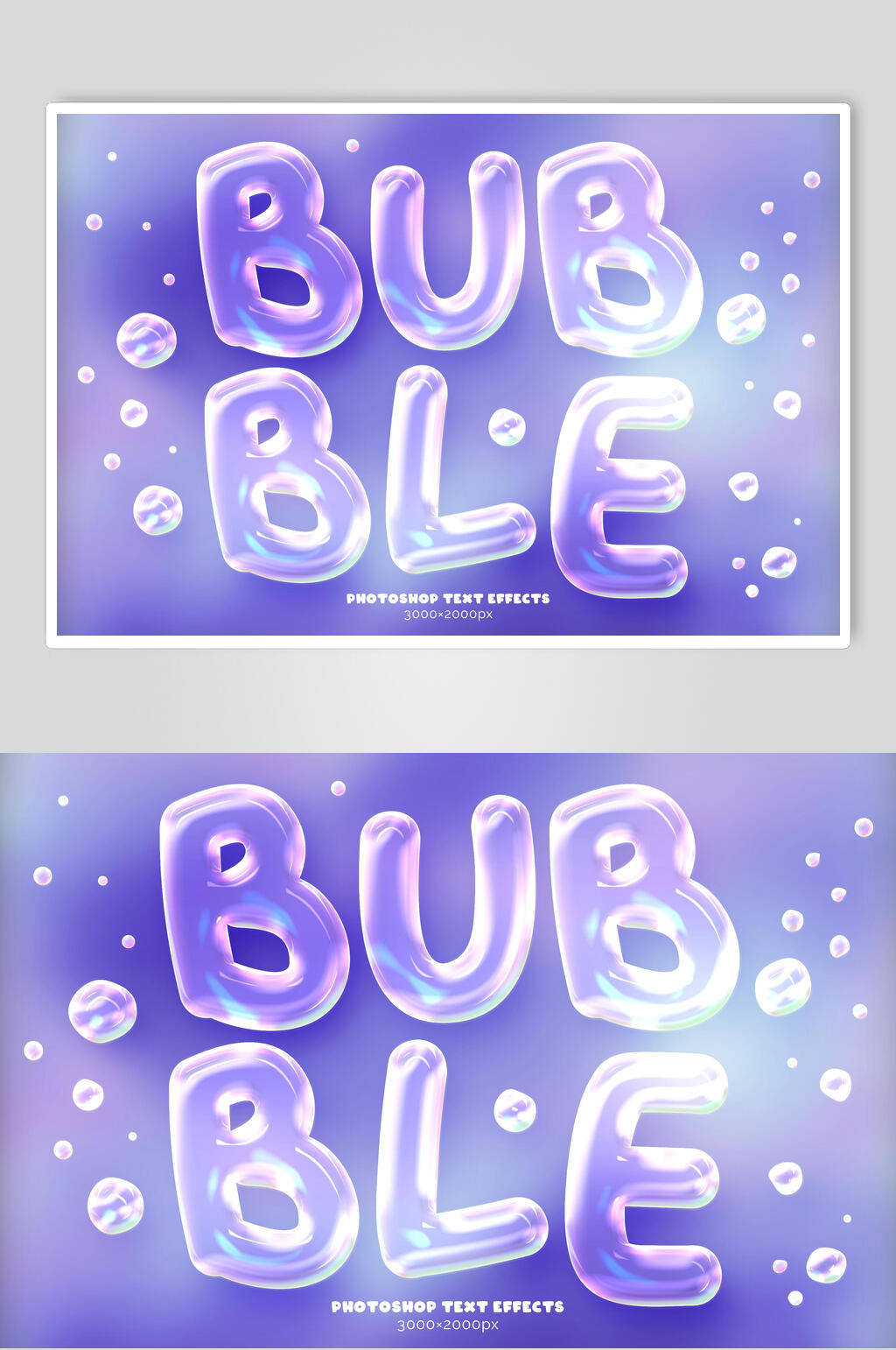 BUBBLE炫彩泡泡字母素材素材