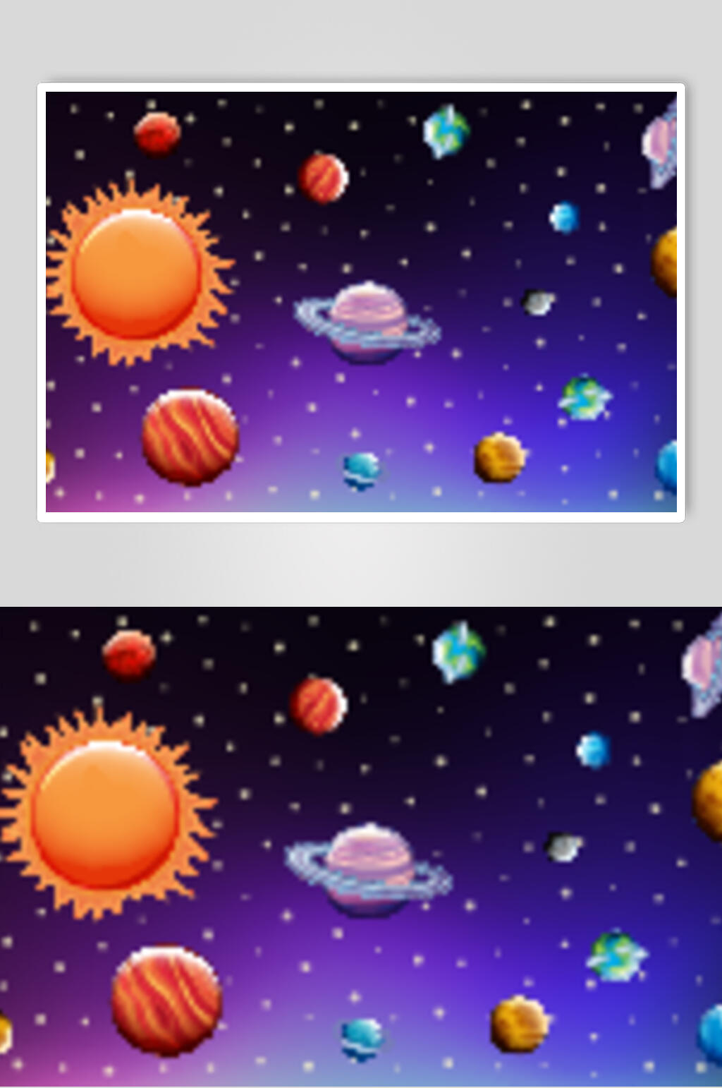 火箭太空星球矢量素材素材