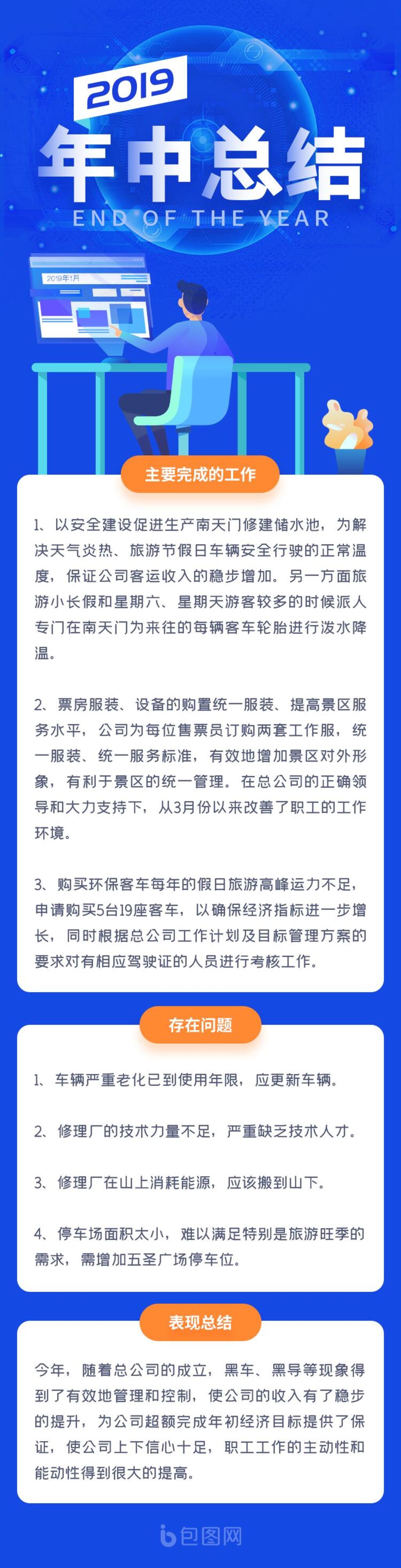 年中总结H五长图素材