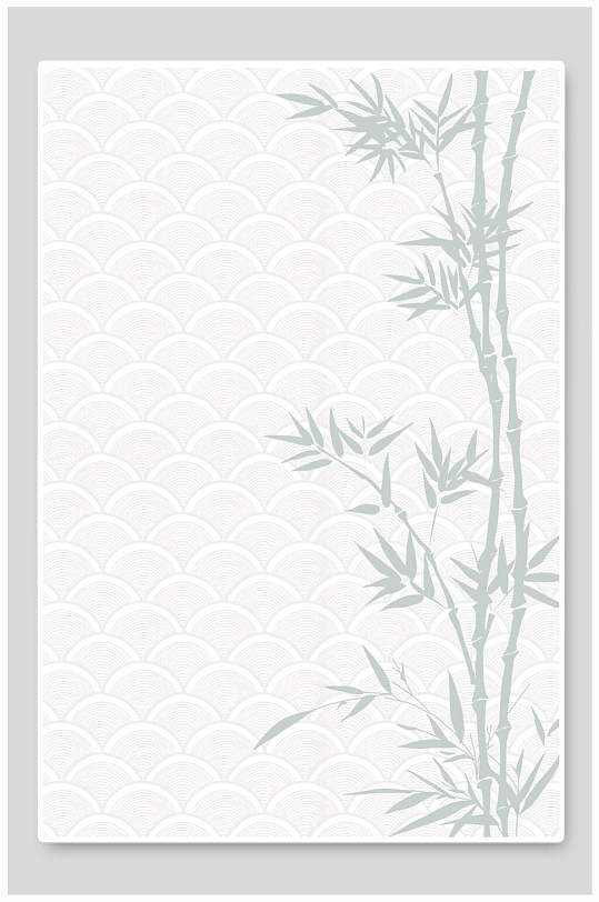 高端时尚竹叶波纹矢量素雅古风背景