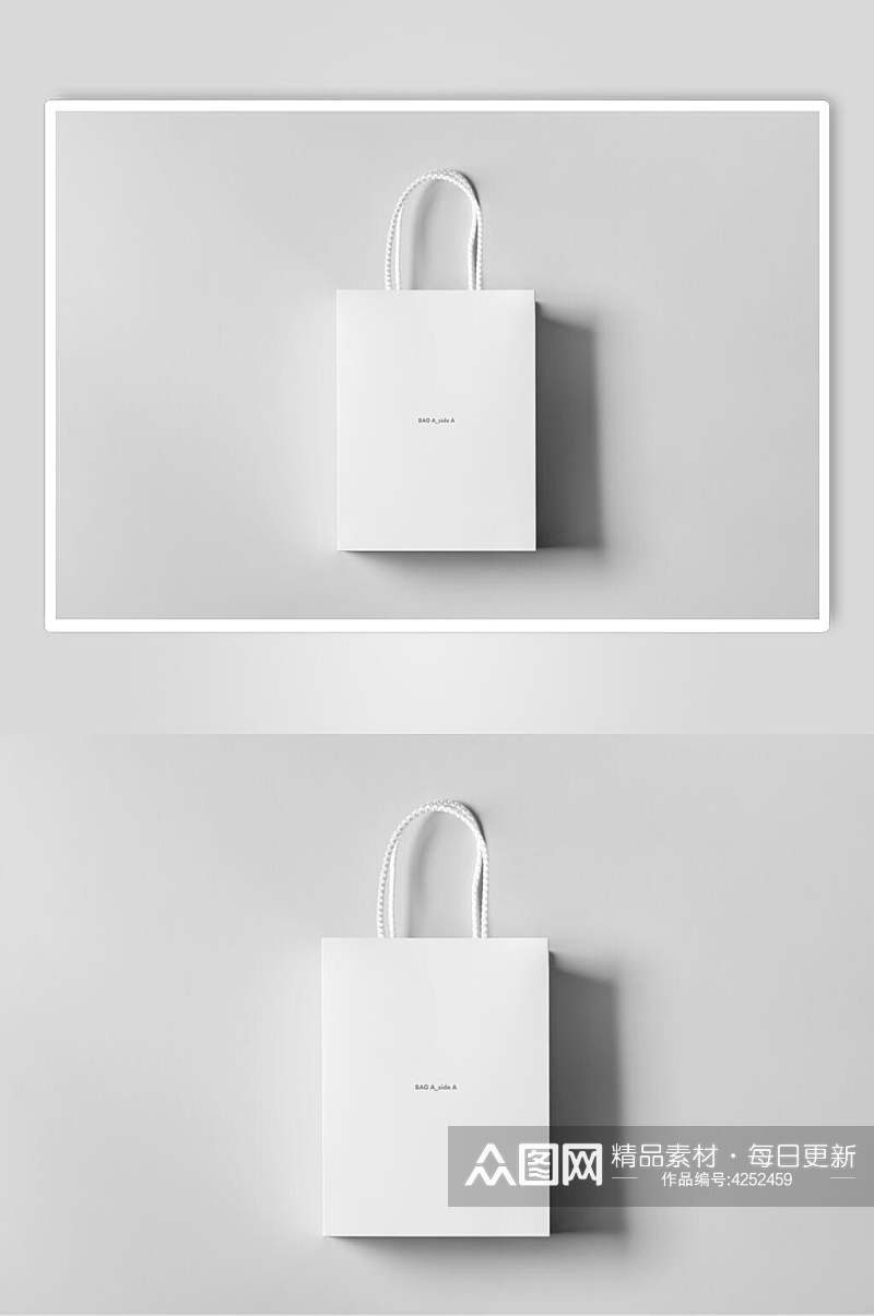 白色纸质手提袋样机素材