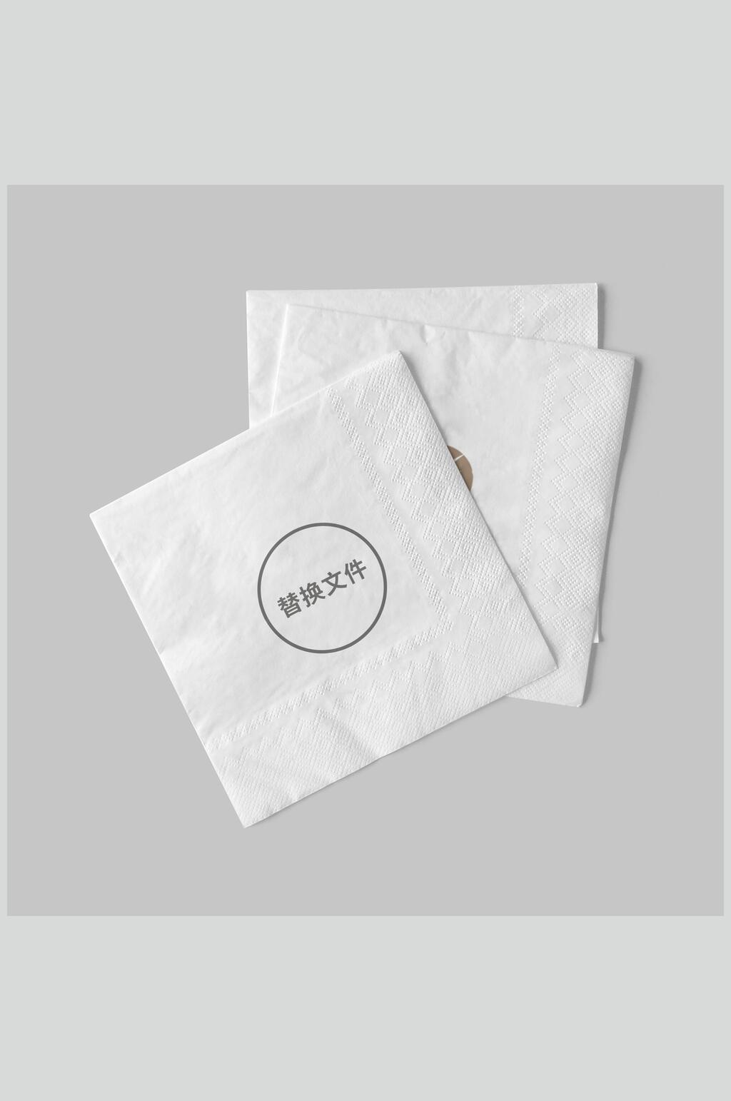 白色纸巾样机素材