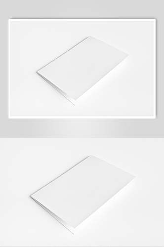 长方形阴影简约白信封纸张样机