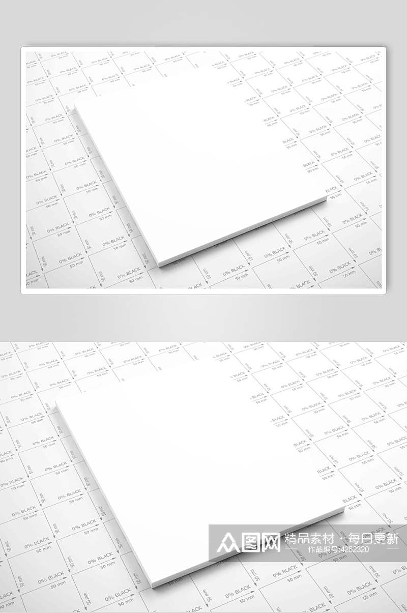 白色简约书籍画册贴图样机素材