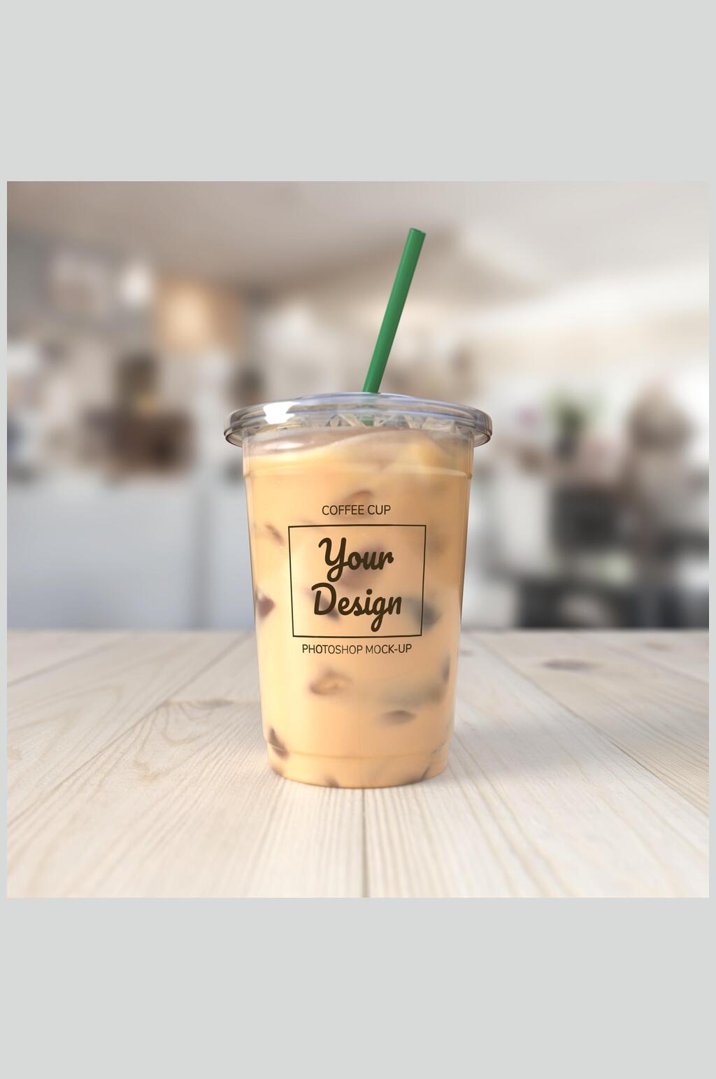 吸管珍珠液体奶茶杯马克杯样机素材