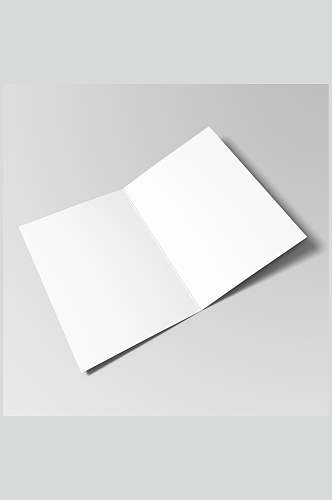 长方形双折页灰色信封纸张样机
