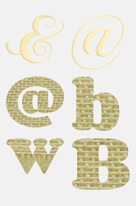 符号时尚高端创意字母数字免抠素材