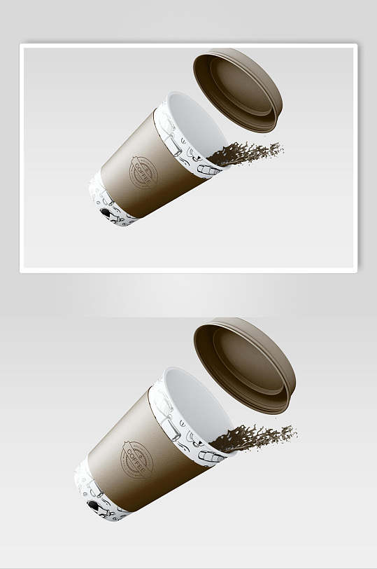 颗粒感圆形盖子奶茶杯马克杯样机