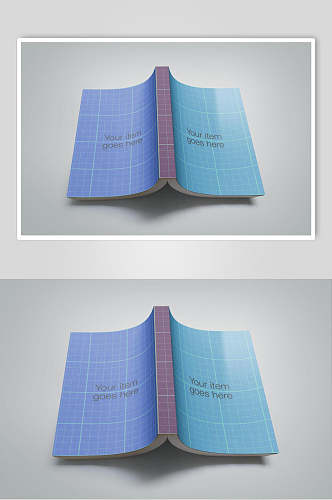 英文字母线条书籍封面设计样机