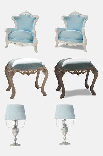 沙发欧式古典复古物品装饰免抠素材